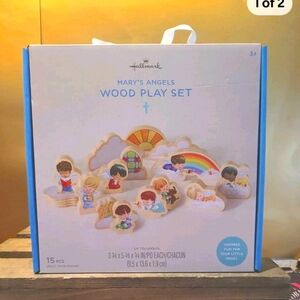 Hallmark Mary's Angels Wood Play Set 15 Piece NEW